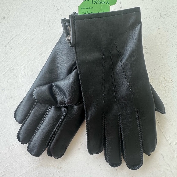 NWT 1960’s-70’s ✨ Vintage Kabralon Belcher Gloves – Finest Man-Made Leather - Picture 1 of 3